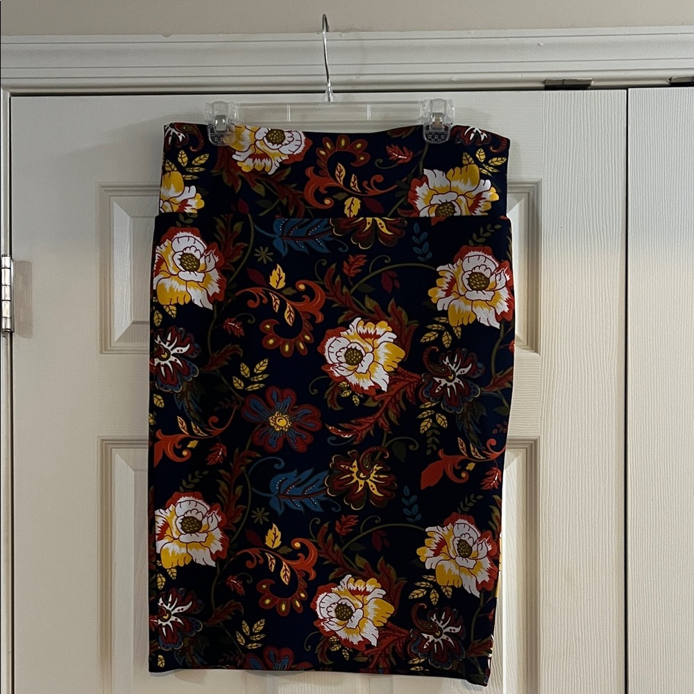 LuLaRoe Floral Print Women's Pencil Skirt L